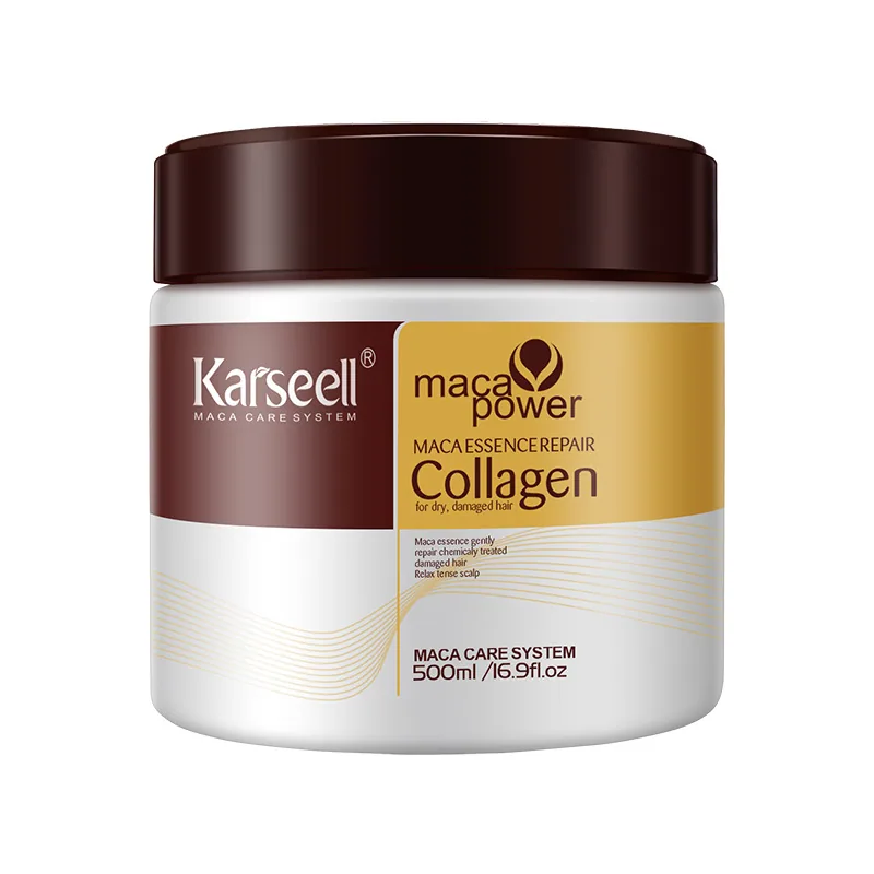 Cross-border Karseell Hair Mask Collagen repairs dryness and improves frizz and does not steam and bake oil paste serum hair mas 3