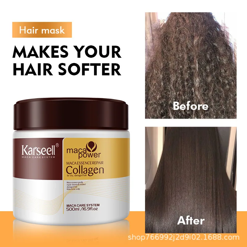 Cross-border Karseell Hair Mask Collagen repairs dryness and improves frizz and does not steam and bake oil paste serum hair mas 10