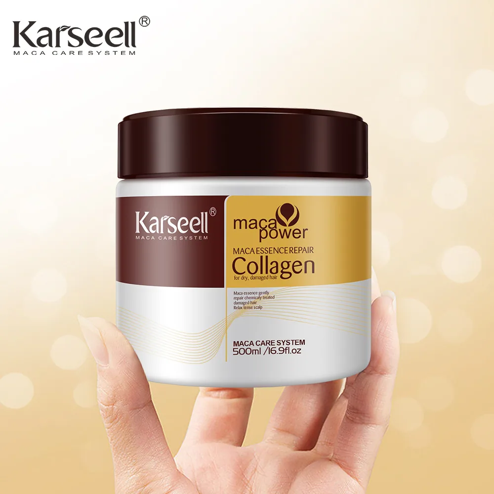Cross-border Karseell Hair Mask Collagen repairs dryness and improves frizz and does not steam and bake oil paste serum hair mas 11
