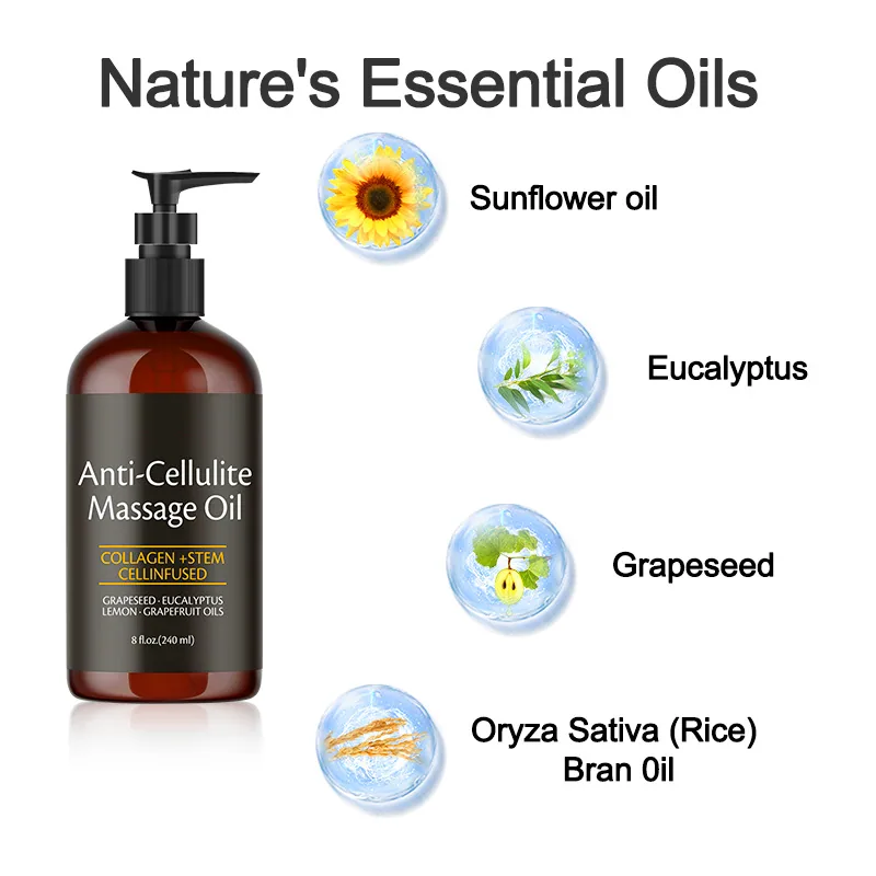 Cross-border exclusive Anti Cellulite Massage Oil body massage oil full body massage 3