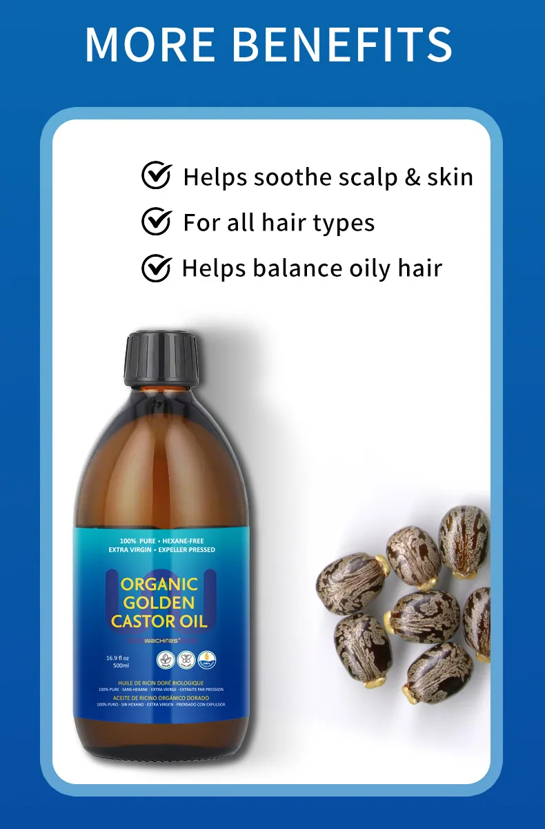 GOLDEN CASTOR OIL hair care nourishing hair essential oil 9