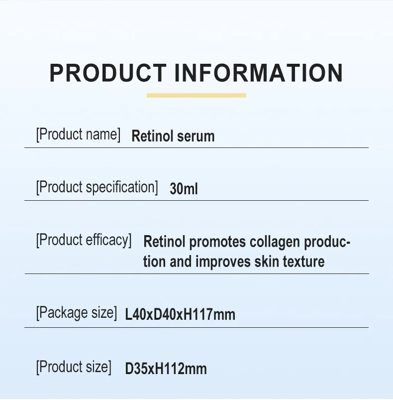Le sérum transfrontalier RETINOL SERUM illumine, hydrate, hydrate et hydrate la peau 7