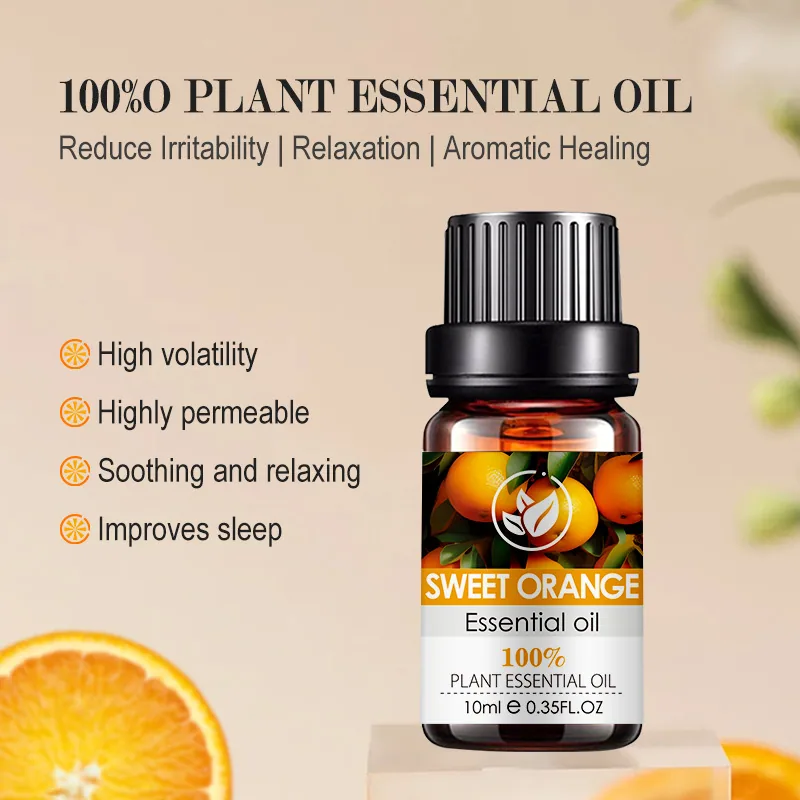 Cross-border spot SWEET ORANGE OIL sweet orange essential oil massage face and body Amazon TK hit 3