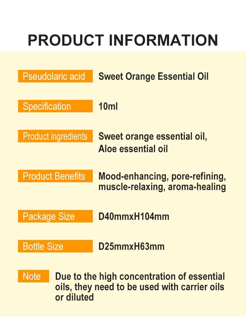 Cross-border spot SWEET ORANGE OIL sweet orange essential oil massage face and body Amazon TK hit 5
