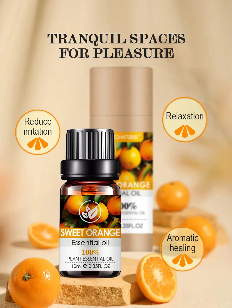 Cross-border spot SWEET ORANGE OIL sweet orange essential oil massage face and body Amazon TK hit 10