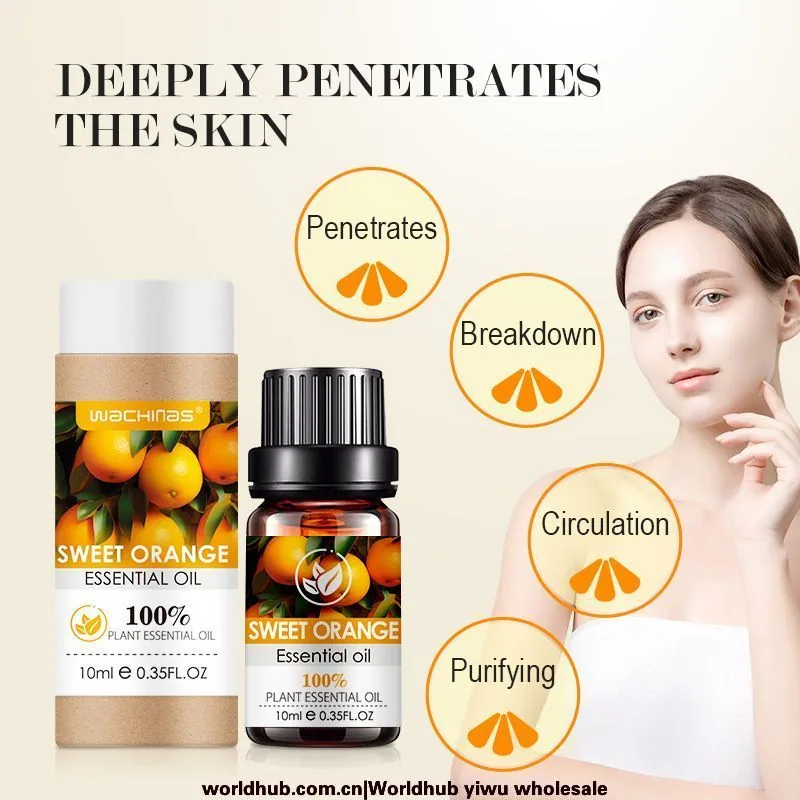 Cross-border spot SWEET ORANGE OIL sweet orange essential oil massage face and body Amazon TK hit