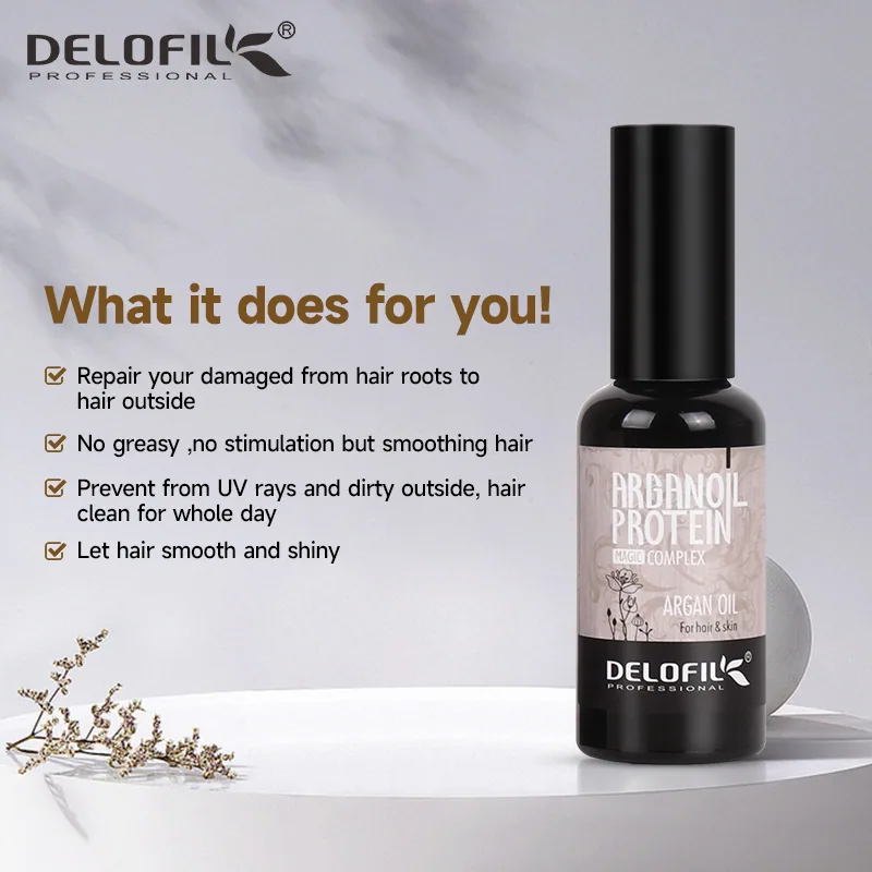 Delofil 50ml Hair Essential Oil Herbal Pure Organic Natural Argan Oil Nourishes and Cares for Growth 3