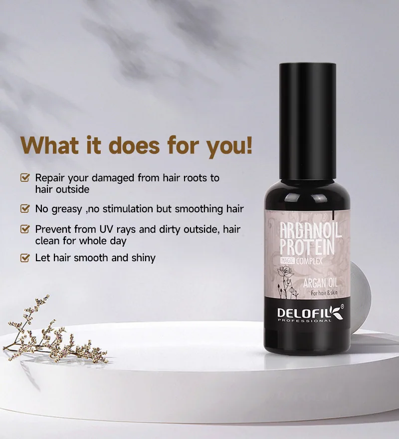 Delofil 50ml Hair Essential Oil Herbal Pure Organic Natural Argan Oil Nourishes and Cares for Growth 11