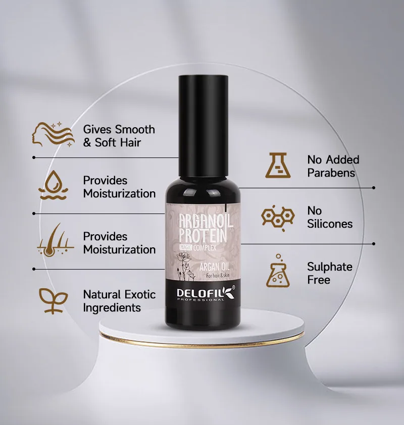 Delofil 50ml Hair Essential Oil Herbal Pure Organic Natural Argan Oil Nourishes and Cares for Growth 9
