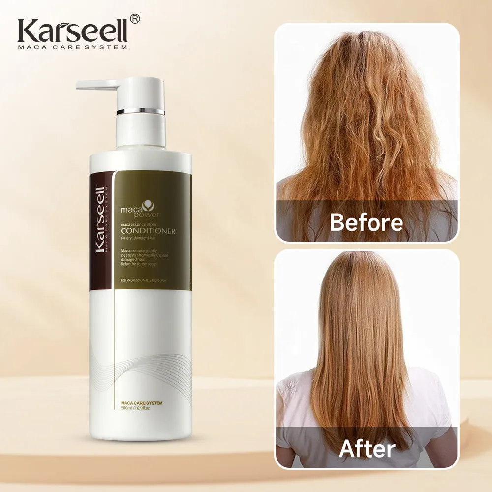 نرم کننده کلاژن 500 میلی لیتری ماکا اسنس عمده فروشی کارسل کارسل آسیب دیدگی را ترمیم می کند، موها را صاف و مرطوب می کند. 5