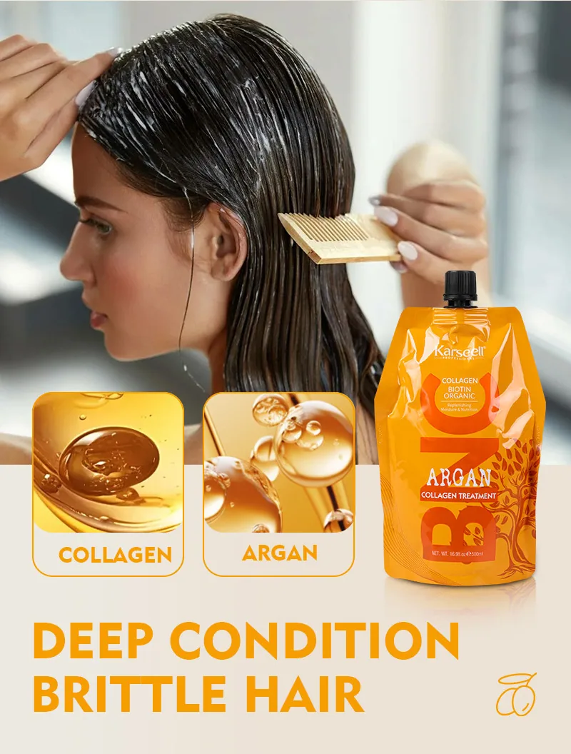 Karseell BNC Collagen Hair Mask ครีมบำรุงผม Deep Repair Conditioner Argan Oil Horn 9