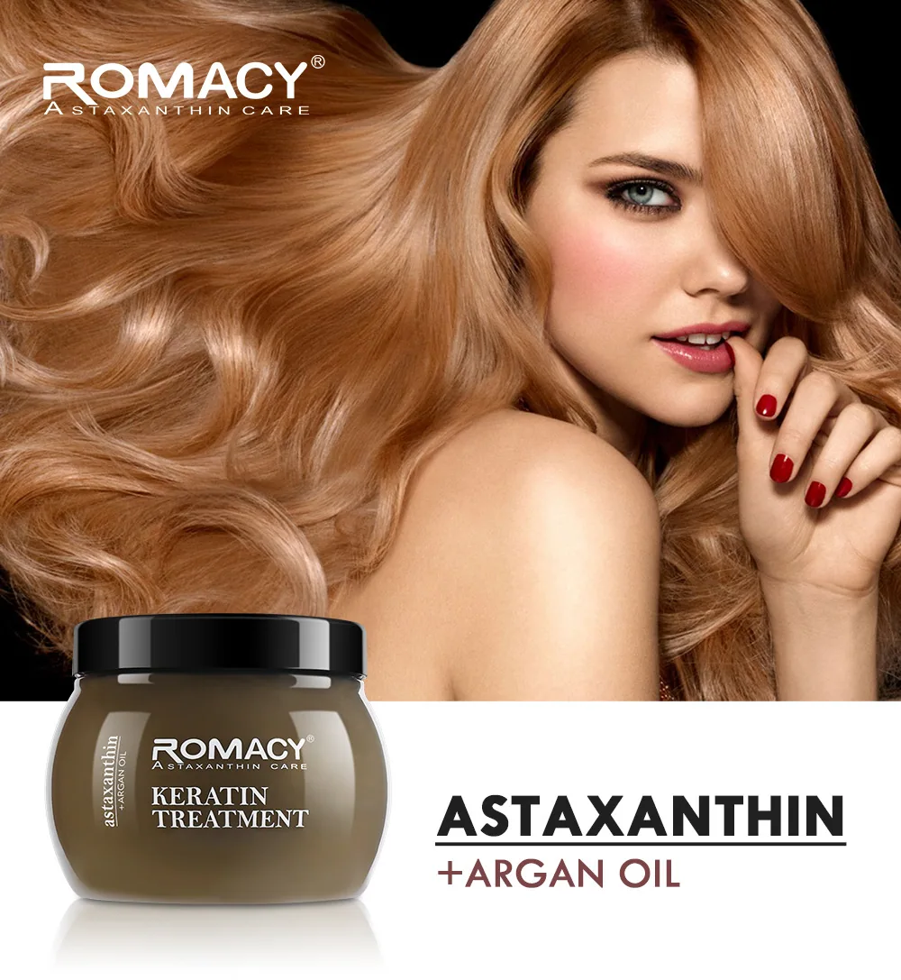Romacy Moisturizing Astaxanthin Argan Oil Hair Mask 500ml Organic Protein Repairs Dryness Damage 7