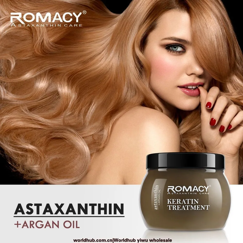 Romacy Moisturizing Astaxanthin Argan Oil Hair Mask 500ml Organic Protein Repairs Dryness Damage