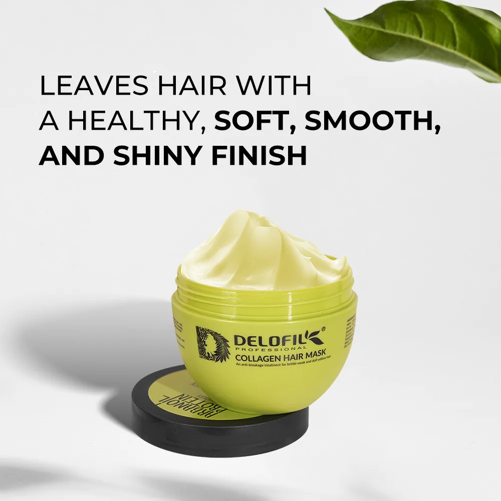 Delofil Collagen Mask Biotin Argan Oil Repair Haarmaske Schäden feuchtigkeitsspendende Keratin-Haarmaske 9