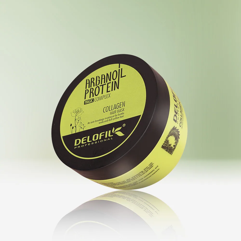 Delofil Collagen Mask Biotin Argan Oil Repair Haarmaske Schäden feuchtigkeitsspendende Keratin-Haarmaske 4