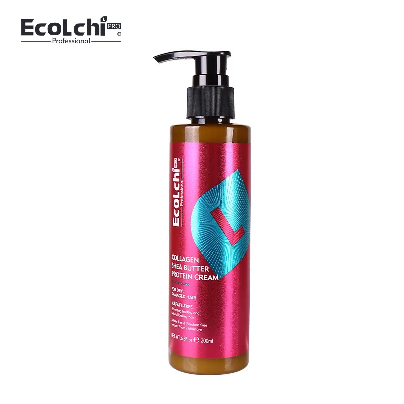 EcoLchi Organic Moisturizing Leave-In Mask Hydrating Conditioner Curls Smoothing Smoothing Treatment Meringue