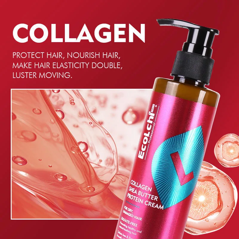 Mascarilla sin enjuague EcoLchi orgánica hidratante acondicionador hidratante rizos alisador tratamiento alisador merengue 5