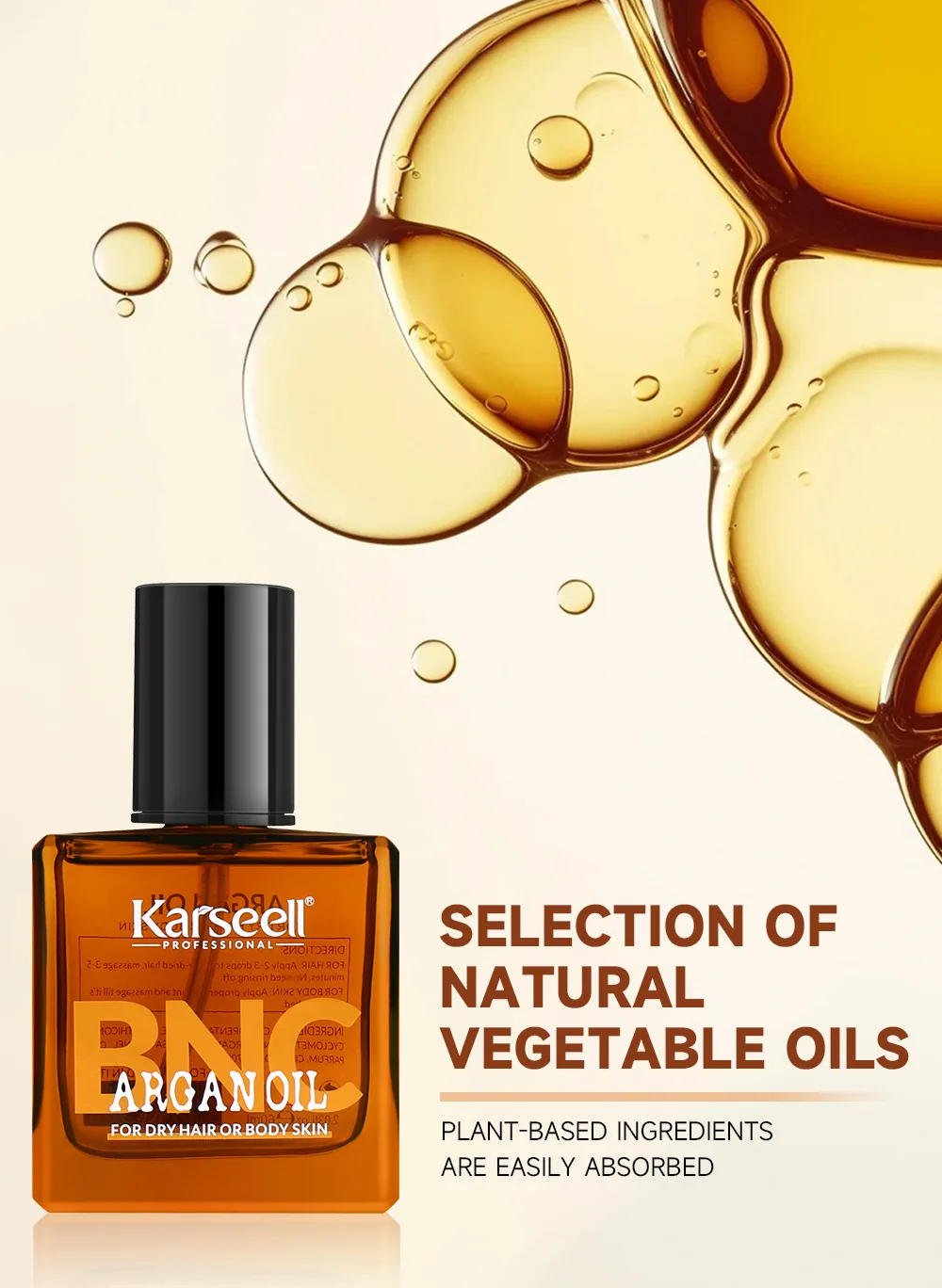 Karseell all English foreign trade moisturizing hair care essential oil women's anti-frizz and supple repair dry curls 7