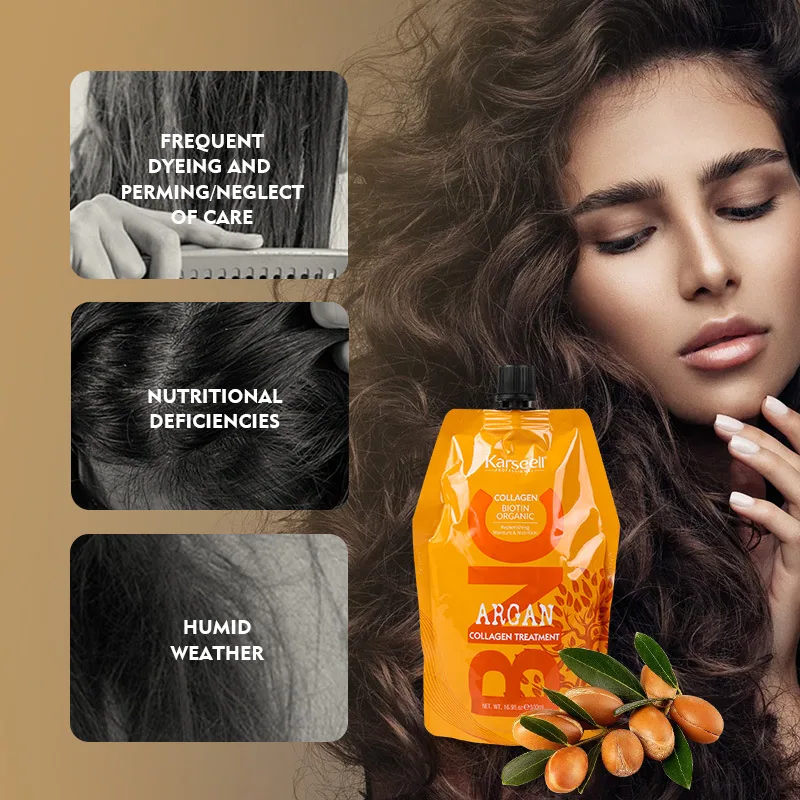 Karseell BNC Collagen Hair Mask Hair Care Deep Repair Conditioner Argan Oil Horn 4