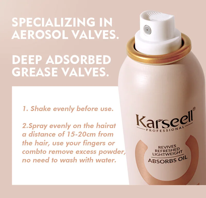 Karseell Portable Rapid Fluffy Dry Spray Natural Dry Hair Fluffy Oil Control Hair Dry Shampoo Spray 8