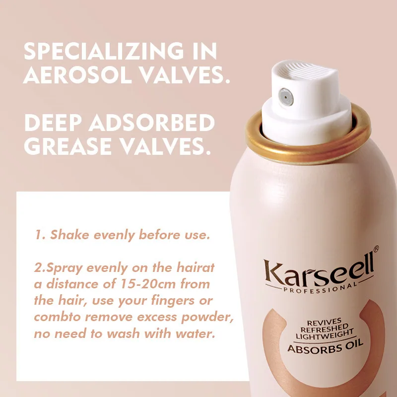 Karseell Portable Rapid Fluffy Dry Spray Natural Dry Hair Fluffy Oil Control Hair Dry Shampoo Spray 4