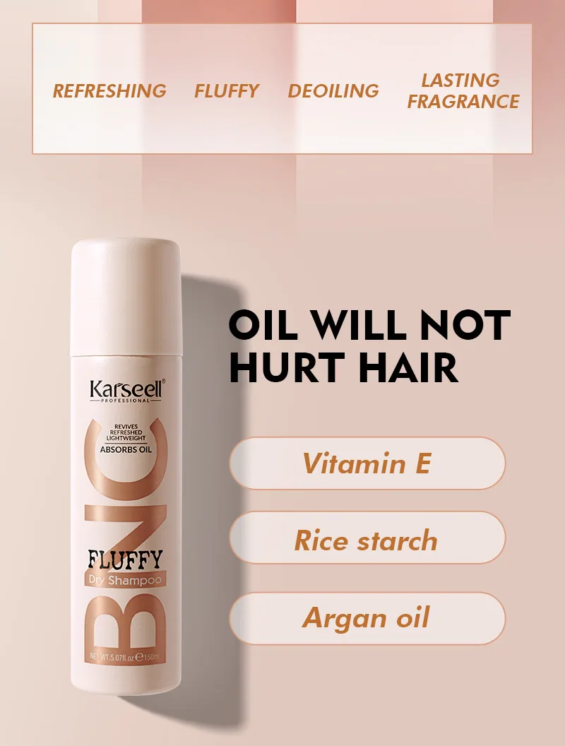 Karseell Portable Rapid Fluffy Dry Spray Natural Dry Hair Fluffy Oil Control Hair Dry Shampoo Spray 6