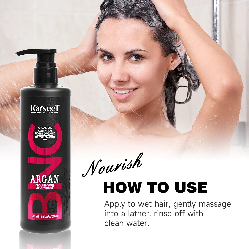 Karseell BNC Vegan Moisturizing Collagen Organic Argan Nourishing Dry Damaged Shampoo 3