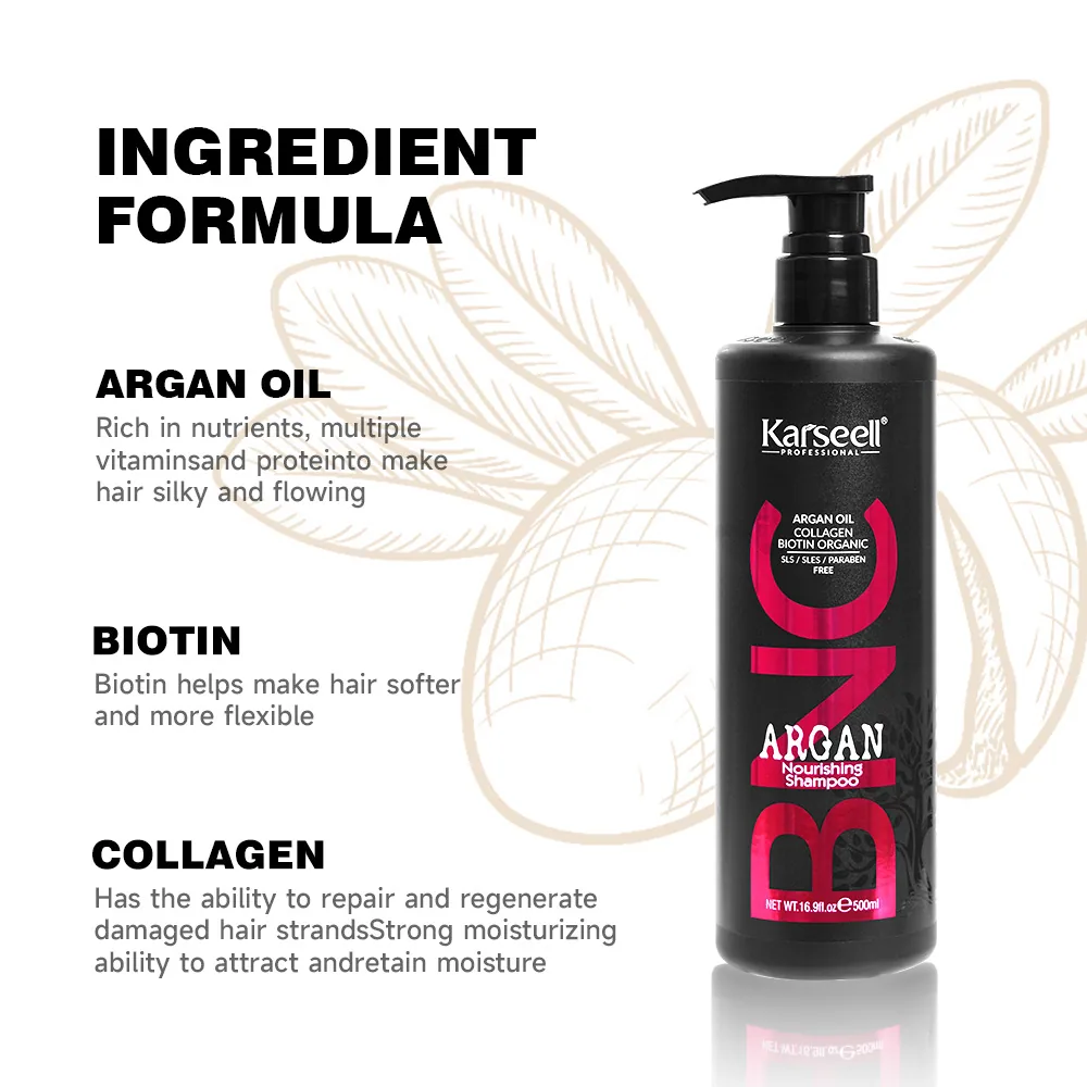 Karseell BNC Vegan Moisturizing Collagen Organic Argan Nourishing Dry Damaged Shampoo 2