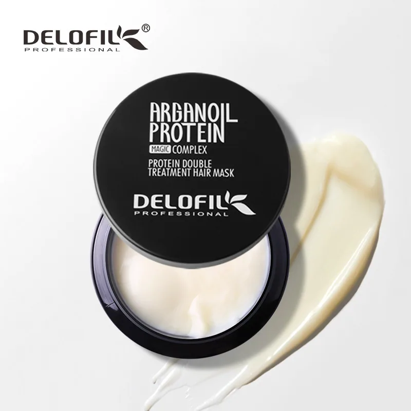 Mascarilla capilar Delofil reparadora hidratante con proteína Mascarilla capilar con aceite de argán fabricante directo producto original 5
