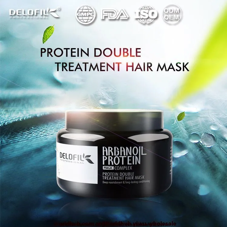 Mascarilla capilar Delofil reparadora hidratante con proteína Mascarilla capilar con aceite de argán fabricante directo producto original 2