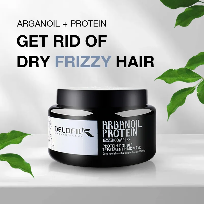 Delofil Collagen Hair Mask Moisturizes and Repairs Argan Oil to treat damaged hair and deeply moisturize it 4
