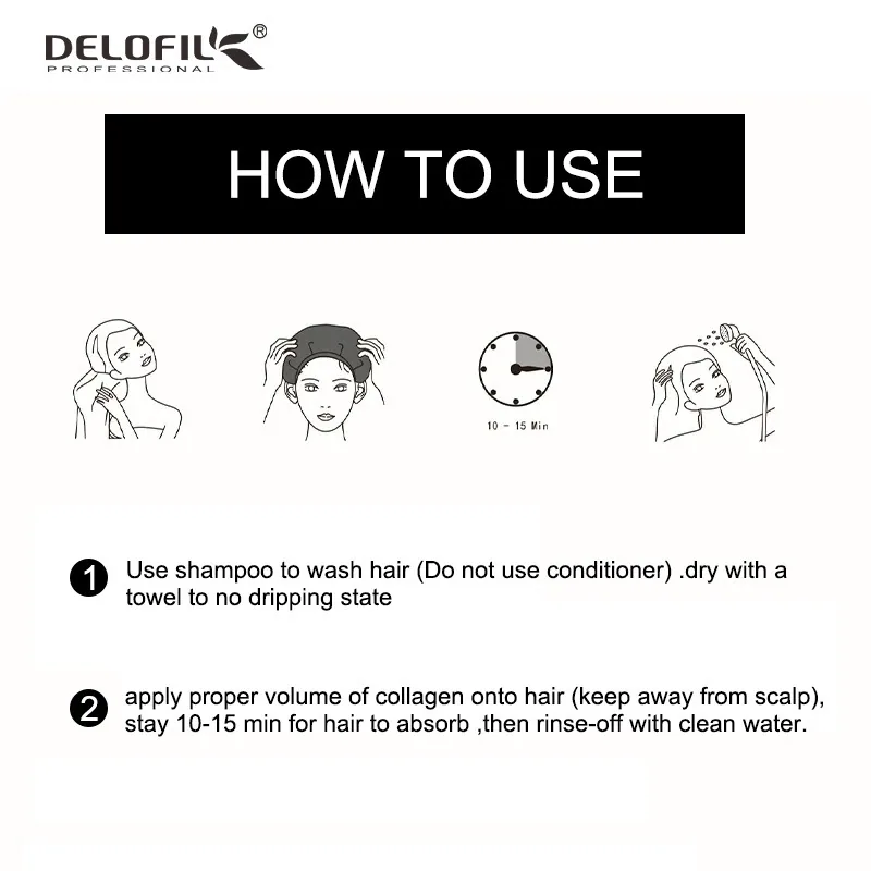 Delofil Collagen Hair Mask Moisturizes and Repairs Argan Oil to treat damaged hair and deeply moisturize it 5