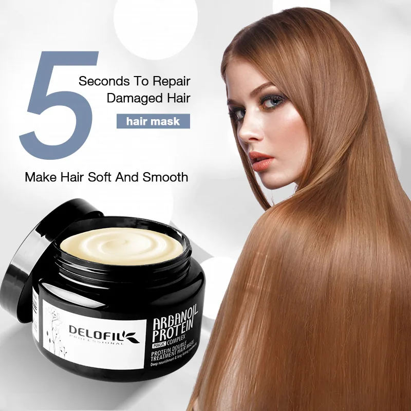 Delofil Collagen Hair Mask Moisturizes and Repairs Argan Oil to treat damaged hair and deeply moisturize it 3