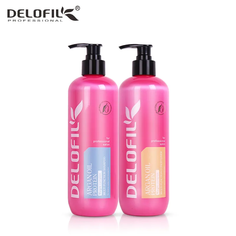 Delofil Pink Multi-Purpose Wash & Care Kit Oil-Protein Multi-Purpose Sulfate-Free Shampoo Conditioner 3