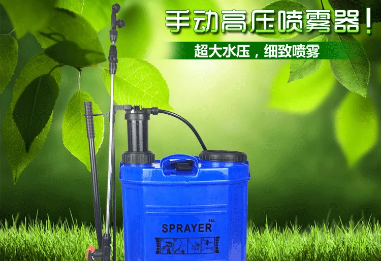 Manufacturer wholesale agricultural manual sprayer thickened PP hand sprayer 16 liter octagonal vintage sprayer 10