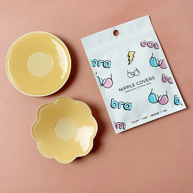 Factory wholesale face brushed nipple patches for women breathable invisible anti-bump anti-light nipple patch silicone chest pa 4