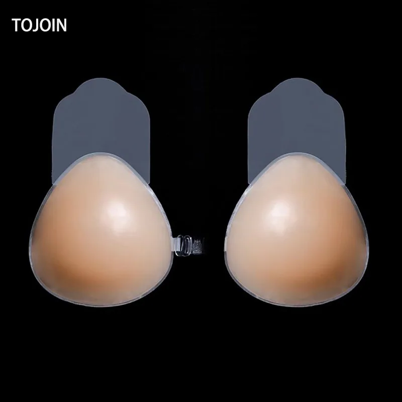 Lift chest patch women's gathering on the top support wedding dress strapless summer invisible big breast plush size silicone la 2
