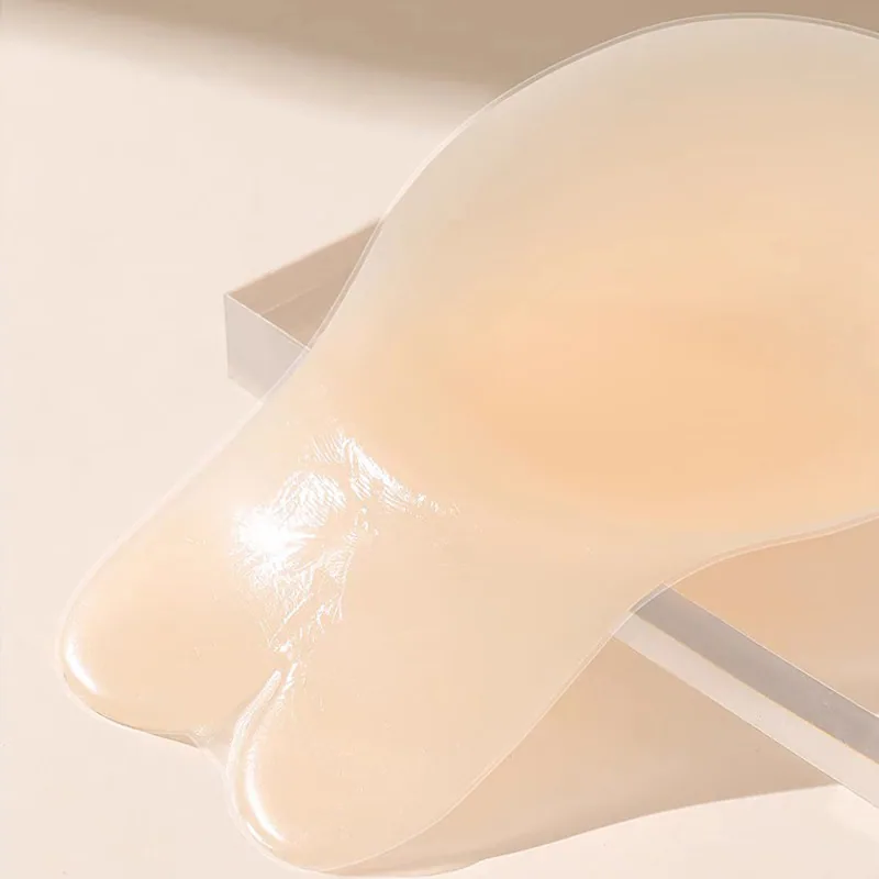 Rabbit ear silicone breast lift patch women's wedding dress for gathering up nipple patches for thin invisible underwear anti-bu 3