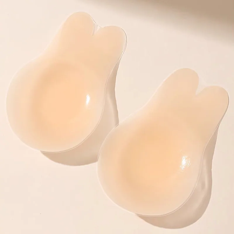 Rabbit ear silicone breast lift patch women's wedding dress for gathering up nipple patches for thin invisible underwear anti-bu 6