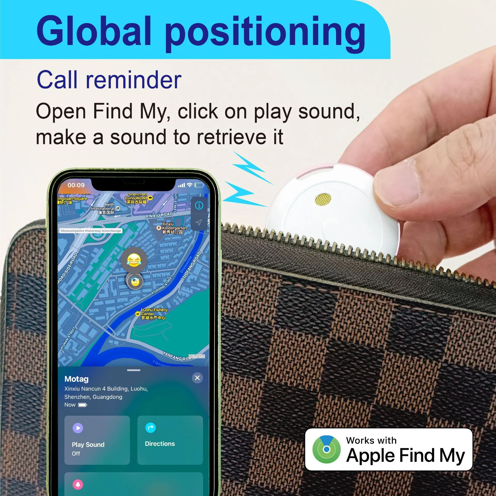Motag Anti-Lost Device MFI Certified Anti-Los Locator untuk Barangan Utama Dompet Warga Emas Pemburu Haiwan Peliharaan GPS Kereta 5