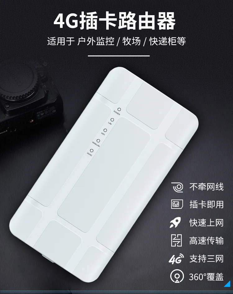 Leguang outdoor 4G plug-in card CPE wireless router outdoor waterproof ap monitoring 4G to wired SIM card with network port 8