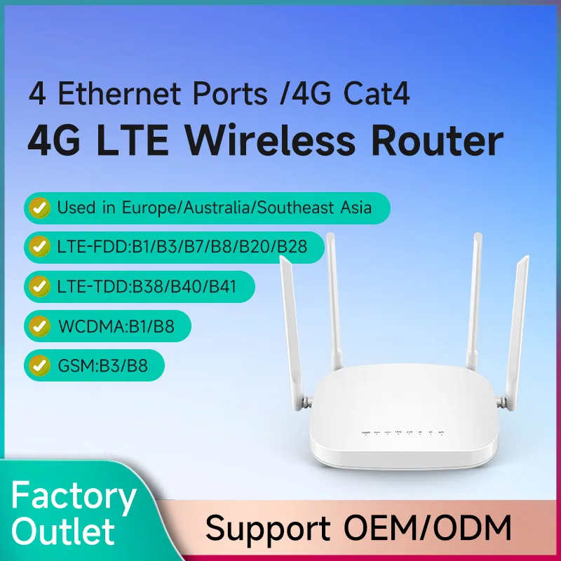 Router inalámbrico 4G LTE módem CAT4 WiFi tarjeta SIM CPE móvil 5