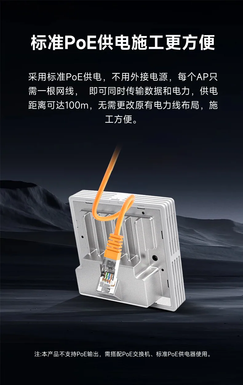 Leguang 1800M கிகாபிட் டூயல் பேண்ட் 86 வகை wifi6 வயர்லெஸ் ஏபி பேனல் உட்பொதிக்கப்பட்ட போ முழு வீடு வைஃபை கவரேஜ் 12