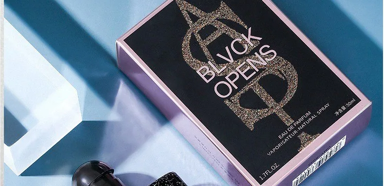 Black Opium 50ml perfume nozzle details, lasting coffee citrus tone, student flat bottom black bottle portable design