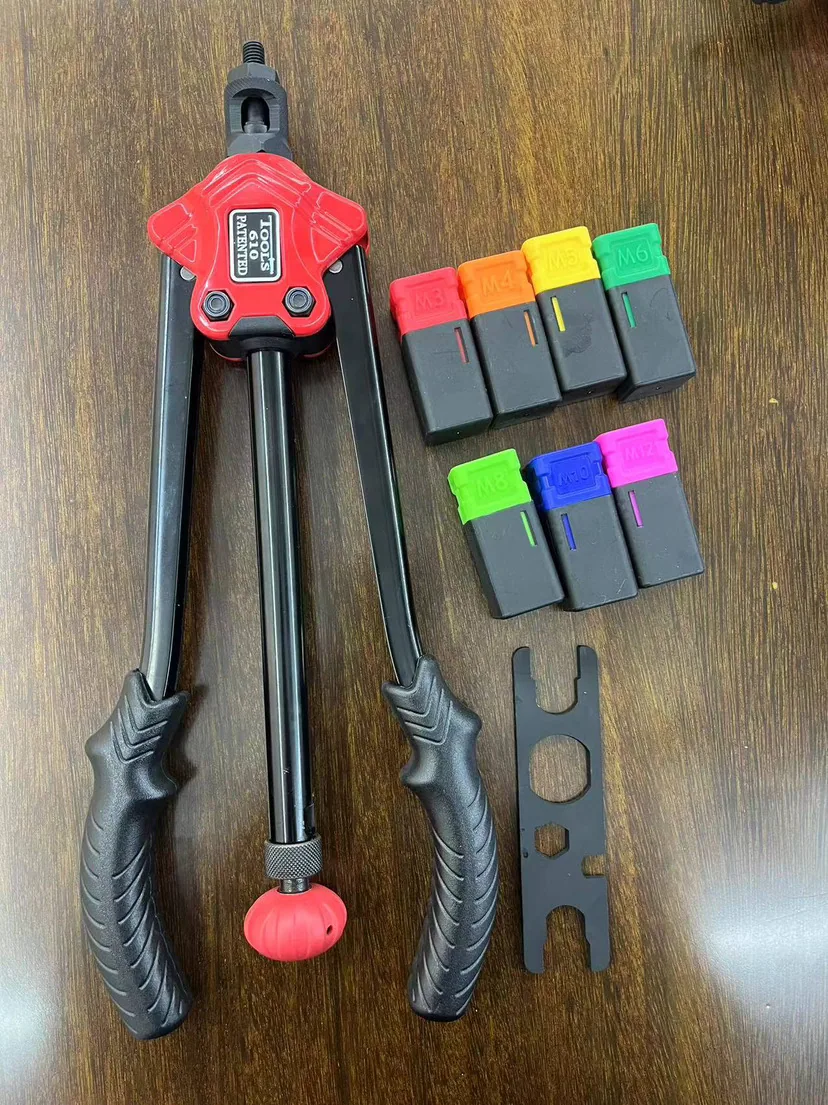 BT-606 Double Handle Manual Rivet Nut Gun Pull Cap Gun Tarik Female Riveting Gun M3-M8 Rivet Nut Tool 4