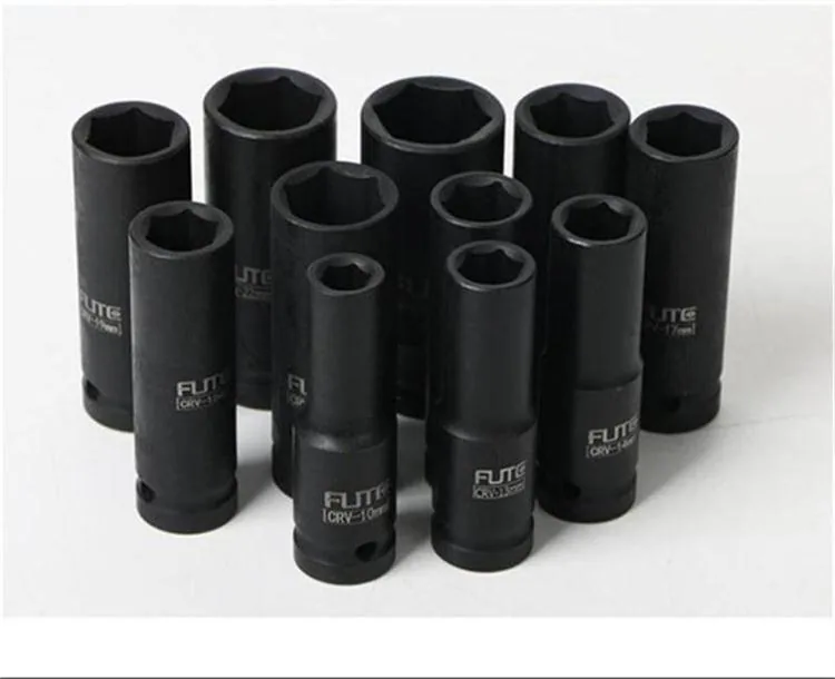 Foot 1/2 pneumatic extended socket wrench heavy duty thickened hex electric socket 78 extended small air cannon socket