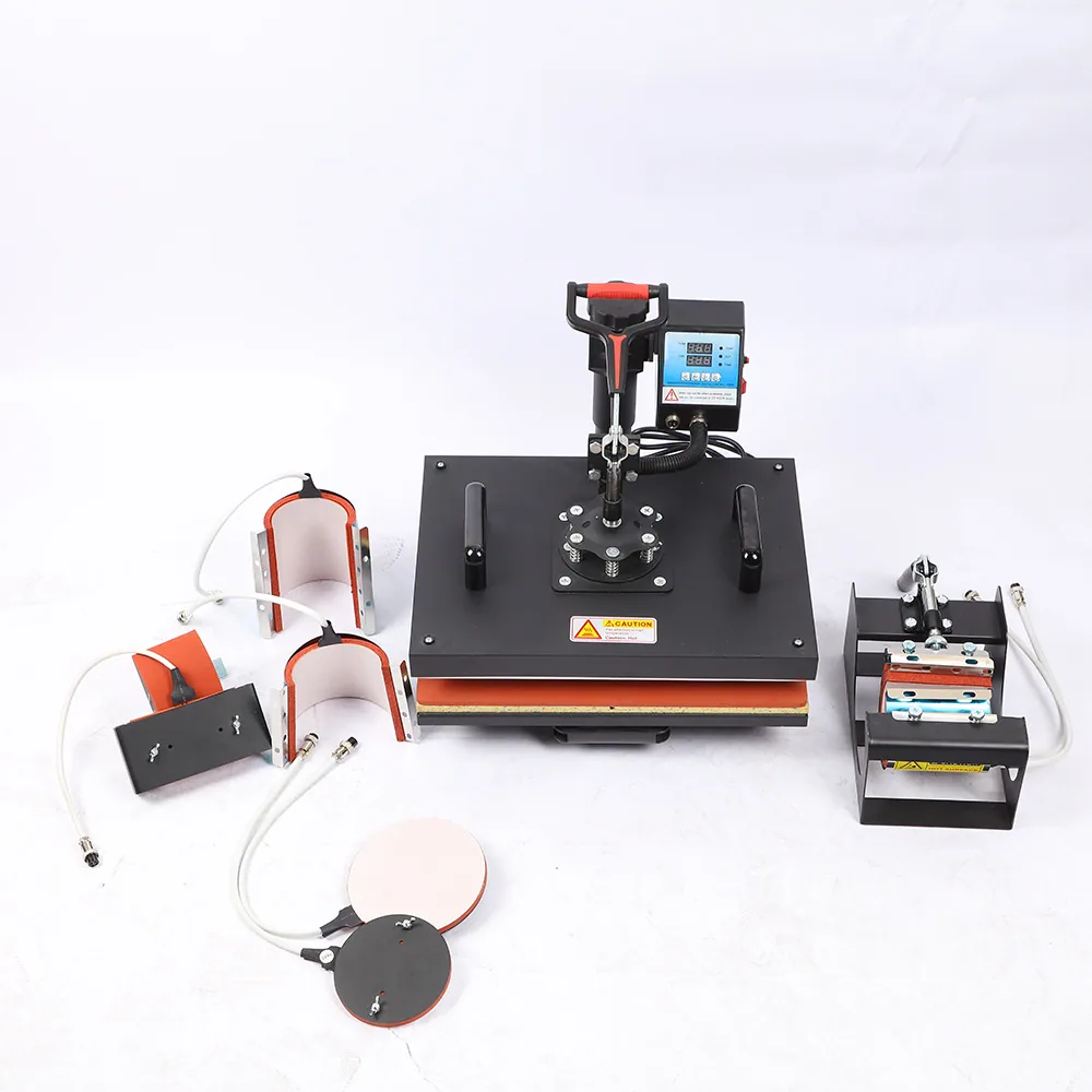 29*38 Multifunctional Heat Transfer Machine T-shirt Clothes Printing Small Moving Head Hot Stamping Machine Flat Plate High Pres 6