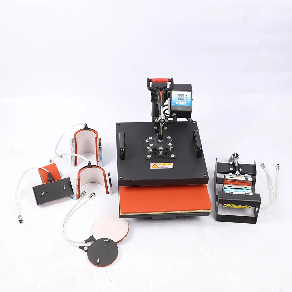 29*38 Multifunctional Heat Transfer Machine T-shirt Clothes Printing Small Moving Head Hot Stamping Machine Flat Plate High Pres 7