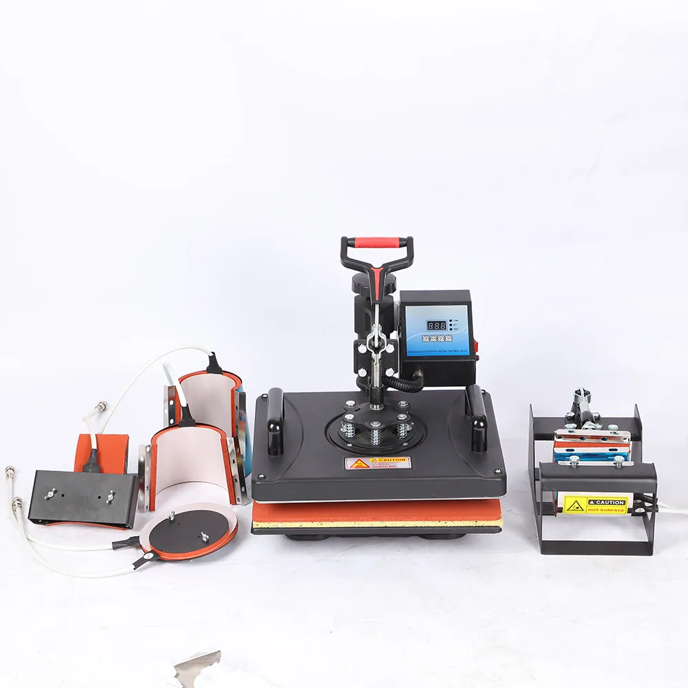 29*38 Multifunctional Heat Transfer Machine T-shirt Clothes Printing Small Moving Head Hot Stamping Machine Flat Plate High Pres 3