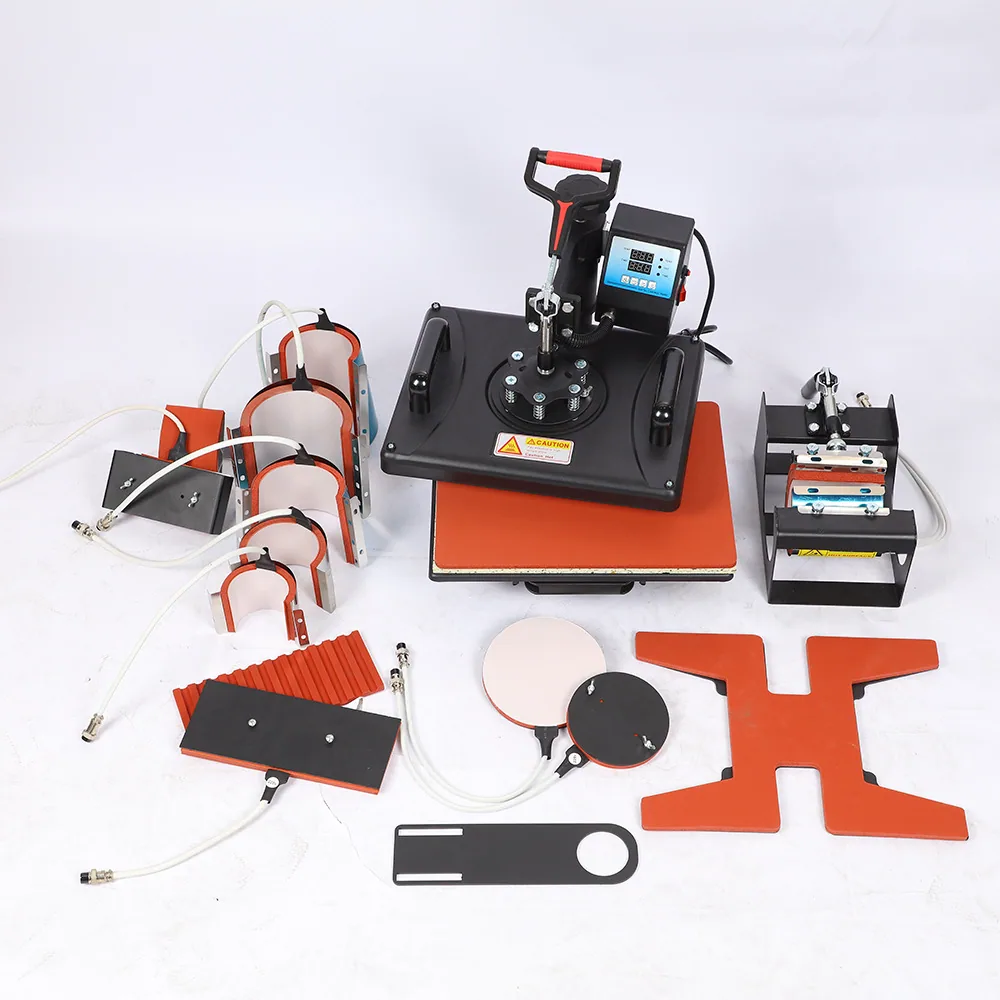 29*38 Multifunctional Heat Transfer Machine T-shirt Clothes Printing Small Moving Head Hot Stamping Machine Flat Plate High Pres 5